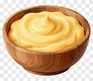 Mayonnaise In Wooden Bowl PNG