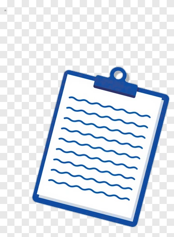 Blue Clipboard With Document PNG