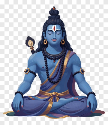 Blue Shiva Meditating PNG