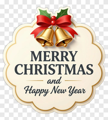 Merry Christmas And Happy New Year Greeting PNG