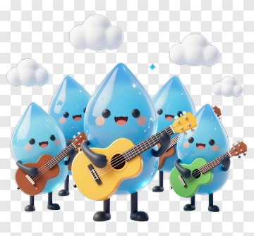 Water Droplet Music Band PNG