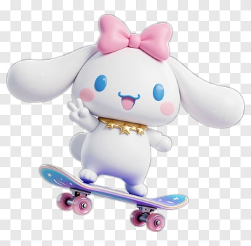 Cinnamoroll On A Skateboard PNG