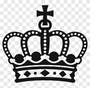 Black And White Crown PNG