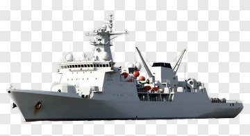 Modern Warship At Sea PNG