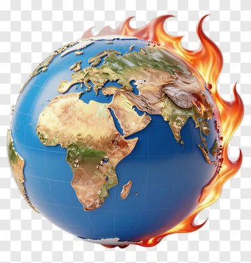 Earth Engulfed In Flames PNG