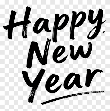 Happy New Year Text PNG