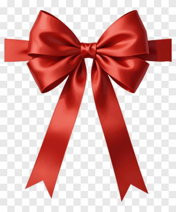 Red Satin Bow PNG