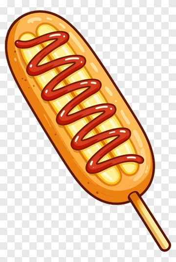 Corn Dog With Ketchup PNG