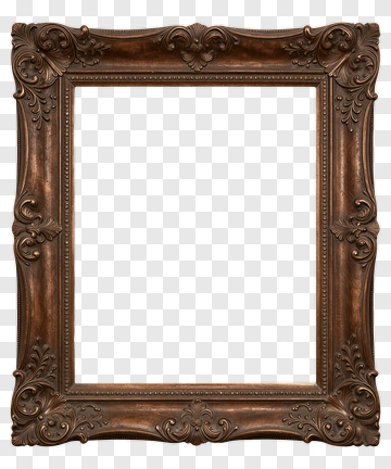Ornate Brown Picture Frame PNG
