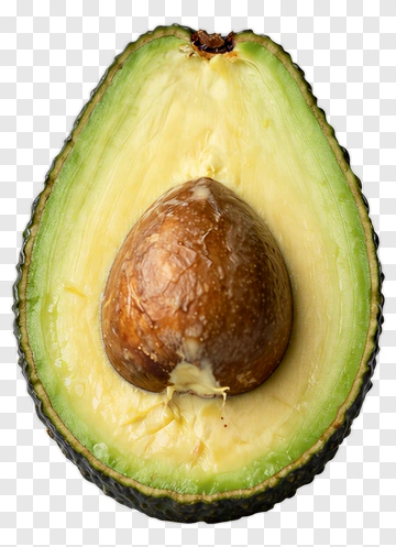 Sliced Avocado With Seed PNG