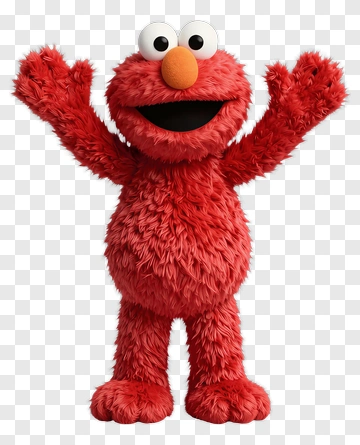 Elmo Waving With Cheerful Expression PNG