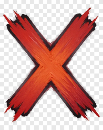 Red And Orange X Symbol PNG