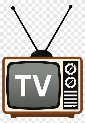Retro Television With Antenna PNG