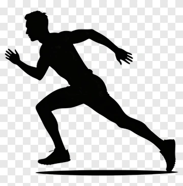 Runner Silhouette In Motion PNG