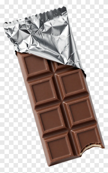 Chocolate Bar With Foil Wrapper PNG