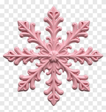 Pink Snowflake Decor PNG