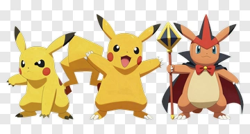 Pikachu And Charmeleon Anime Characters PNG
