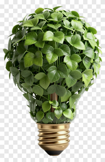 Plant Growing Inside Light Bulb PNG