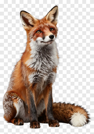Red Fox Sitting PNG