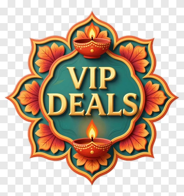 VIP Deals Sign With Diya Lamps PNG