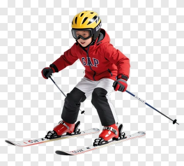 Child Skiing In Red Jacket PNG