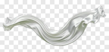 White Fabric Floating In Nature PNG
