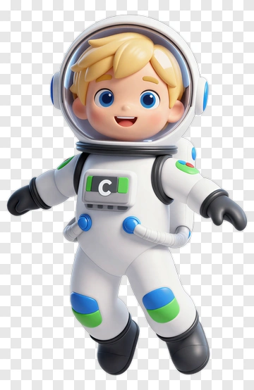 Child Astronaut In Space Suit PNG