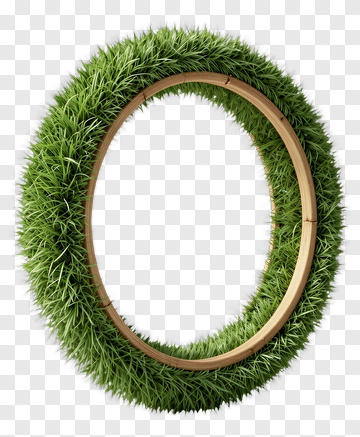 Grass Wreath With Wooden Ring PNG