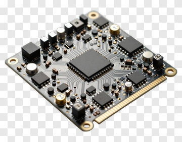 Printed Circuit Board With Microchip PNG