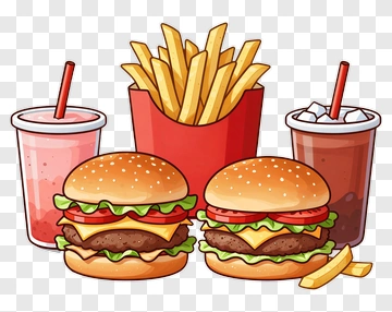 Classic Fast Food Combo PNG