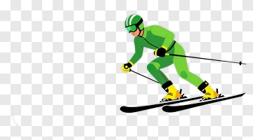 Skier In Action PNG