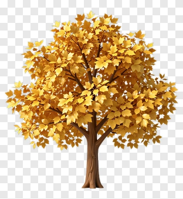 Golden Tree In Autumn PNG
