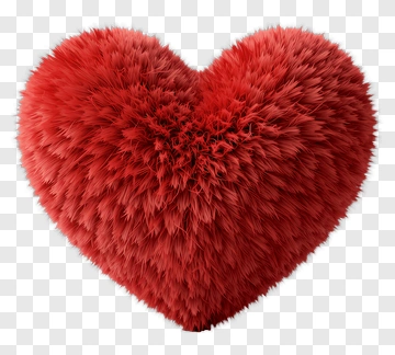 Furry Red Heart PNG