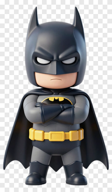 Chibi Batman Figure PNG