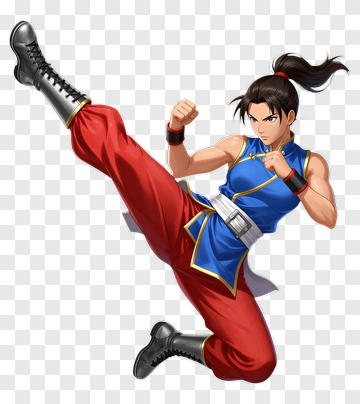 Street Fighter Character In Mid-Kick PNG