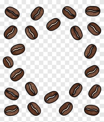 Coffee Beans Pattern PNG