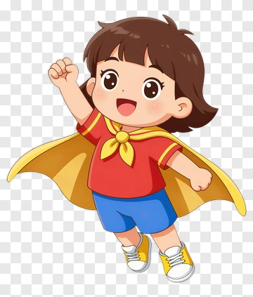 Child Superhero With Cape And Shoes PNG