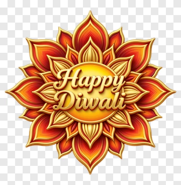 Happy Diwali Flower Mandala PNG