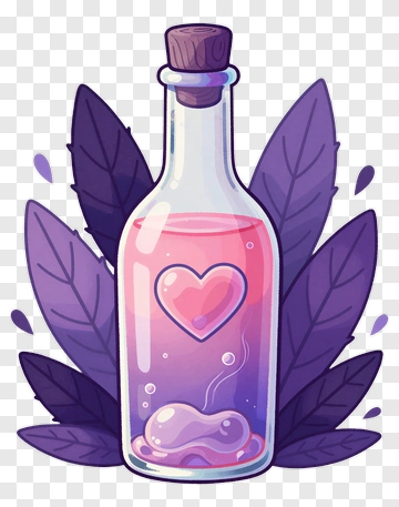 Heart Potion In Bottle PNG