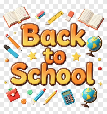 Back To School 3D Cartoon Design PNG