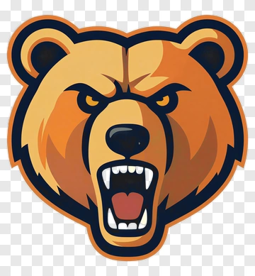 Fierce Bear Head Logo PNG