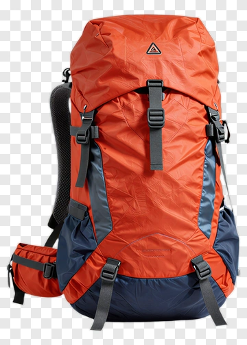 Orange And Blue Backpack PNG