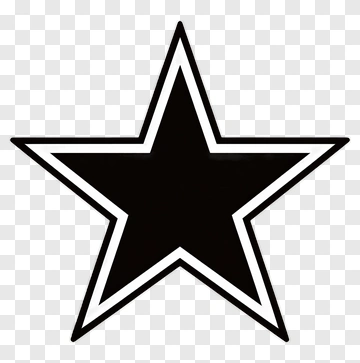 Black And White Star PNG