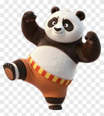 Panda In Kung Fu Pose PNG