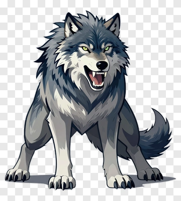 Cartoon Wolf PNG