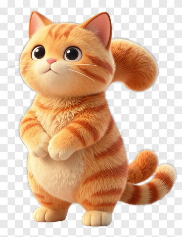 Cute Orange Cat PNG