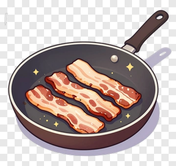 Frying Bacon In A Pan PNG