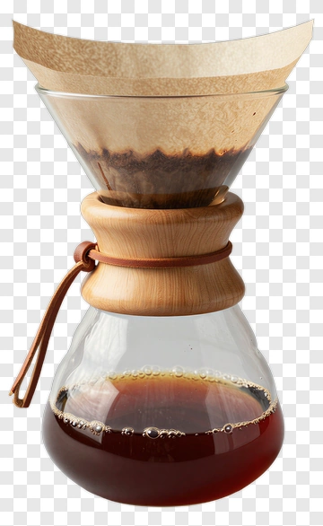 Coffee Dripper With Brewed Coffee PNG