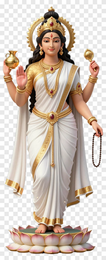 Goddess Standing On Lotus PNG