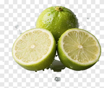 Fresh Sliced Lime With Water Droplets PNG